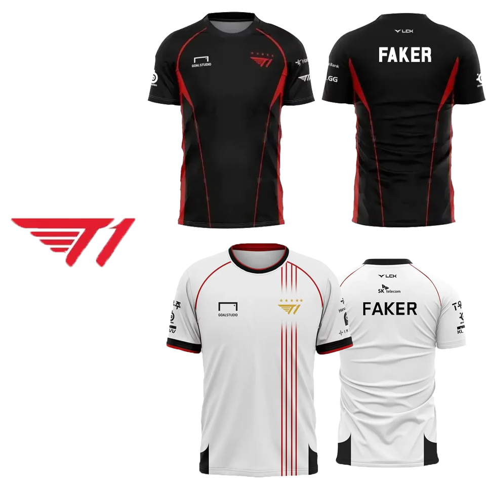 Table Tennis Champion - Faker Jersey T1 Team Champion T-shirts