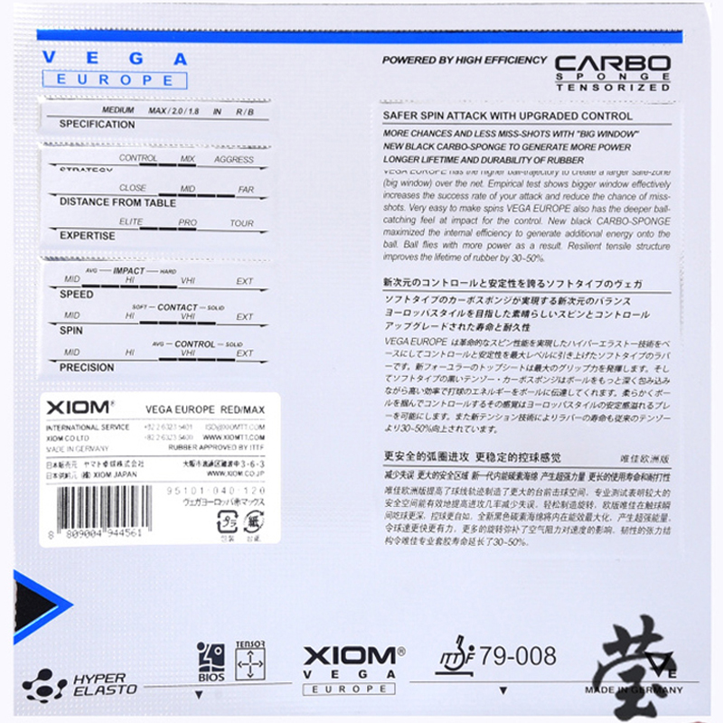 XIOM VEGA EUROPE Table Tennis  - Table Tennis Xiom review and price