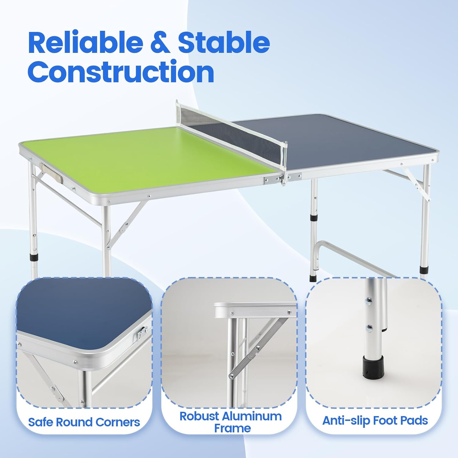 Foldable Ping Pong Table With  - Table Tennis Net Height review and price