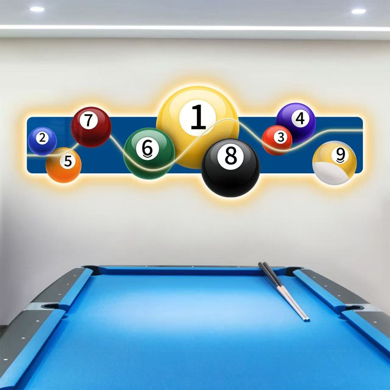 Billiards Hall Decoration Pain - Table Tennis Background review and price