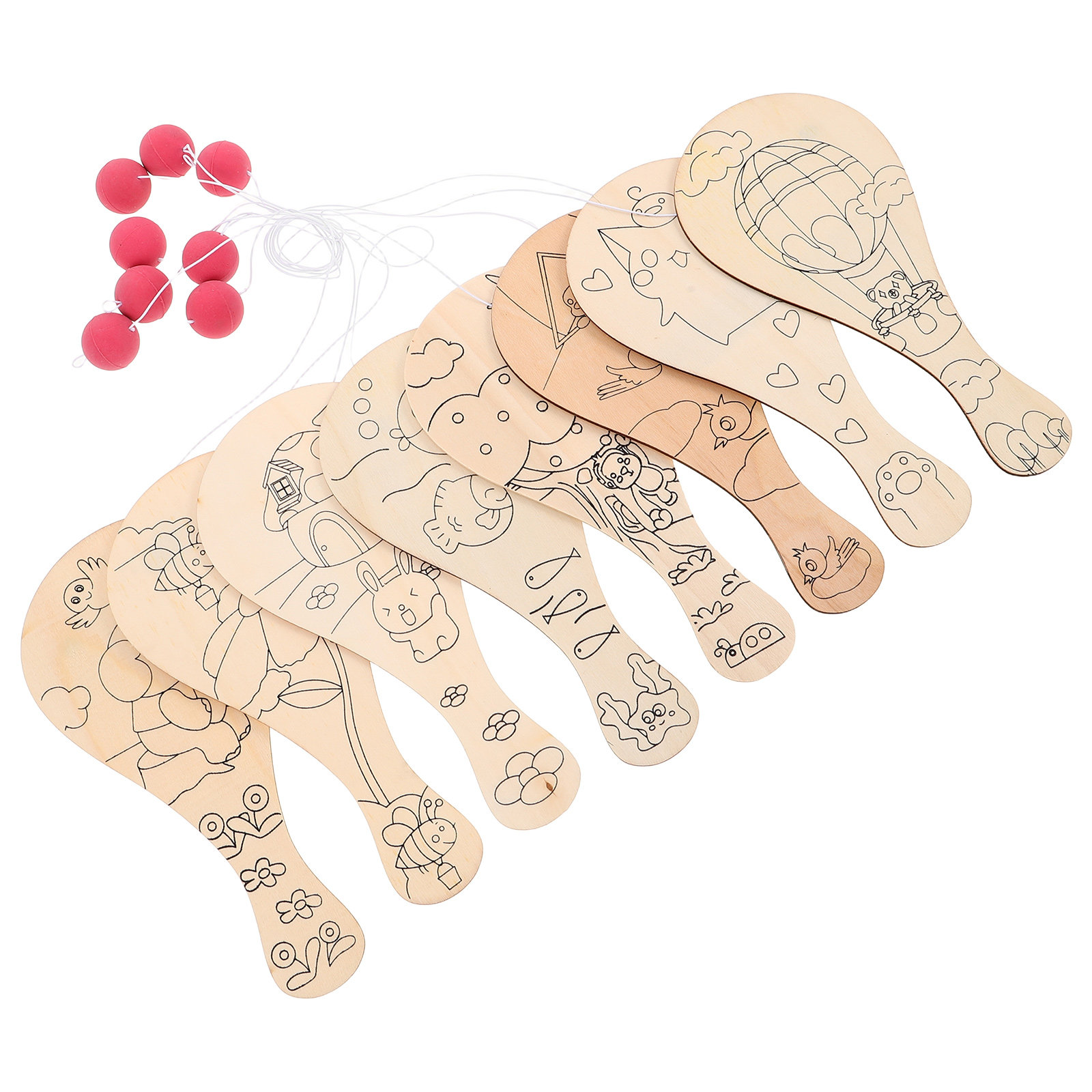8Pcs Kids Blank Wooden Paddle  - Table Tennis Drawing review and price